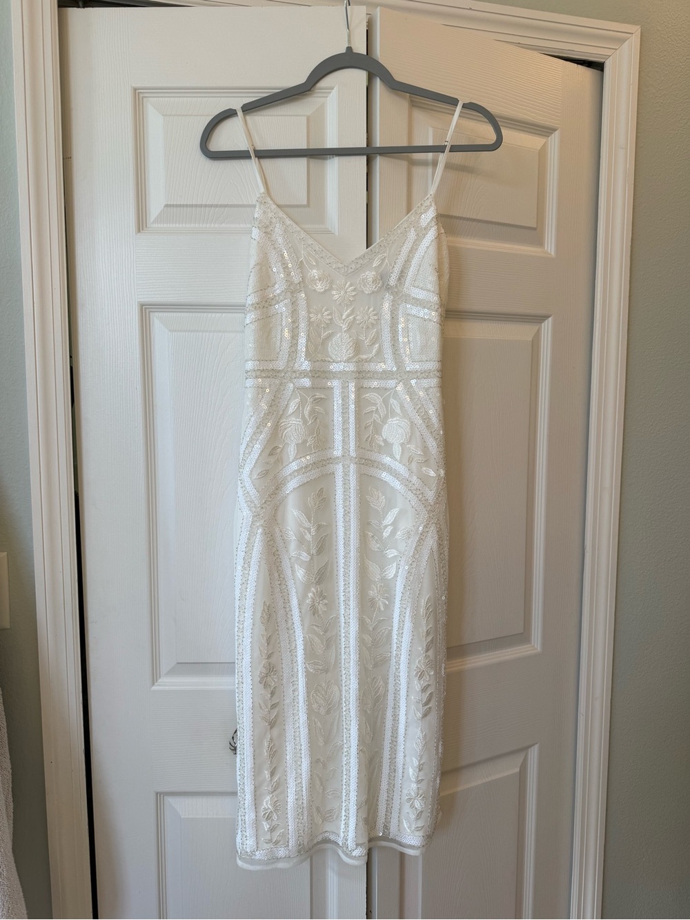 Lulus Alluring Interest White Sequin Embroidered Sleeveless Midi Dress - Picture 5 of 8